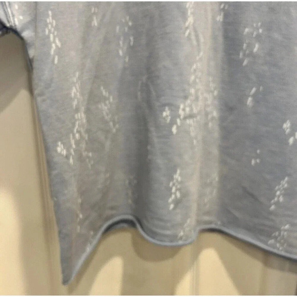 Thread + Supply‎ Women Sz M Crop Sweatshirt Light Blue Rolled Hem Factory Fading - Picture 5 of 7